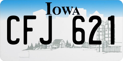 IA license plate CFJ621