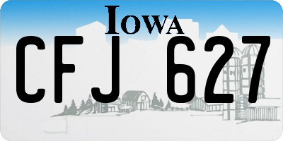 IA license plate CFJ627
