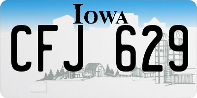 IA license plate CFJ629