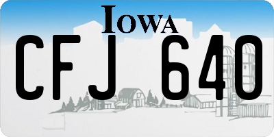 IA license plate CFJ640