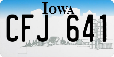IA license plate CFJ641