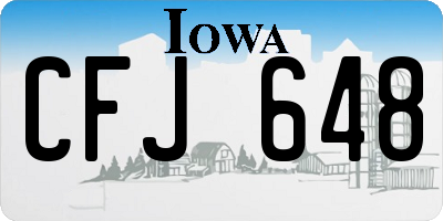 IA license plate CFJ648