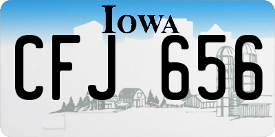 IA license plate CFJ656