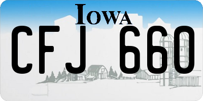 IA license plate CFJ660