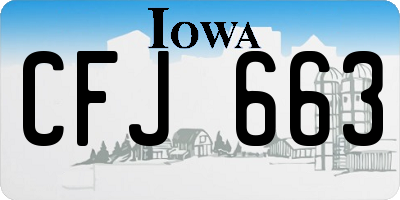 IA license plate CFJ663