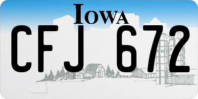 IA license plate CFJ672