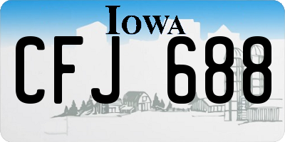 IA license plate CFJ688