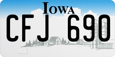 IA license plate CFJ690