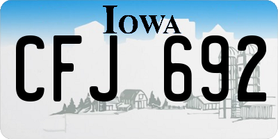 IA license plate CFJ692