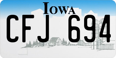 IA license plate CFJ694