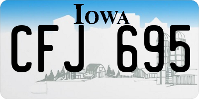IA license plate CFJ695