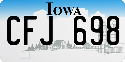 IA license plate CFJ698