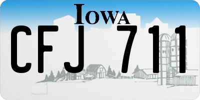 IA license plate CFJ711
