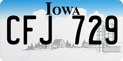 IA license plate CFJ729