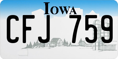 IA license plate CFJ759