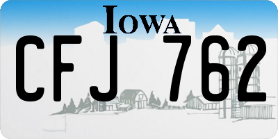 IA license plate CFJ762