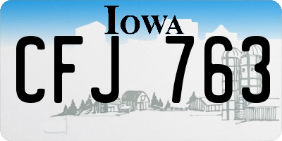IA license plate CFJ763