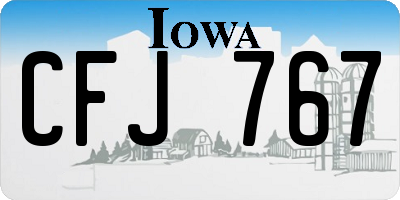 IA license plate CFJ767