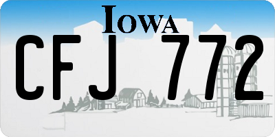 IA license plate CFJ772