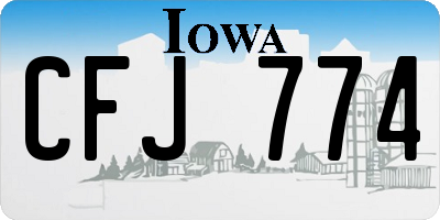 IA license plate CFJ774