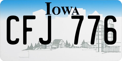 IA license plate CFJ776