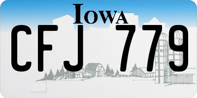 IA license plate CFJ779