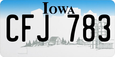IA license plate CFJ783