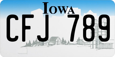 IA license plate CFJ789