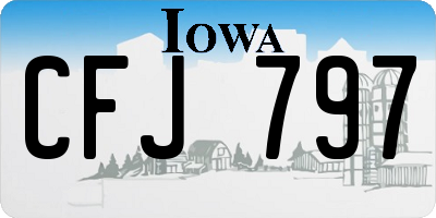 IA license plate CFJ797