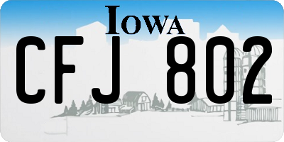 IA license plate CFJ802