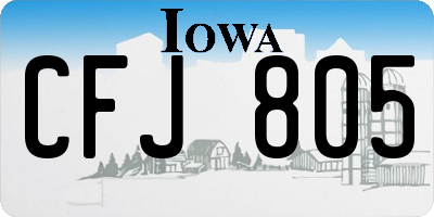 IA license plate CFJ805