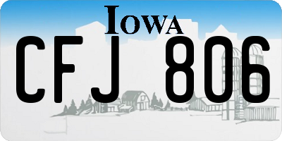 IA license plate CFJ806