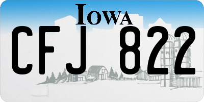 IA license plate CFJ822