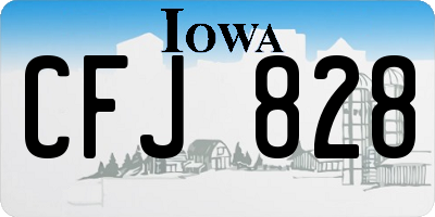IA license plate CFJ828