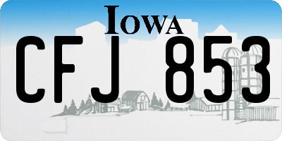 IA license plate CFJ853