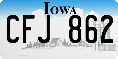IA license plate CFJ862