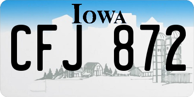 IA license plate CFJ872