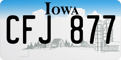 IA license plate CFJ877