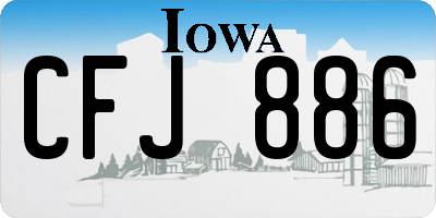 IA license plate CFJ886