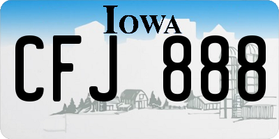 IA license plate CFJ888