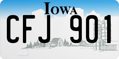 IA license plate CFJ901