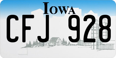 IA license plate CFJ928