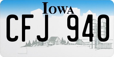 IA license plate CFJ940