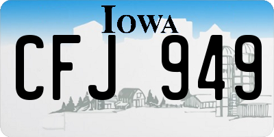 IA license plate CFJ949