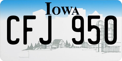 IA license plate CFJ950