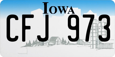 IA license plate CFJ973