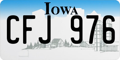 IA license plate CFJ976