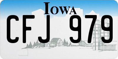 IA license plate CFJ979