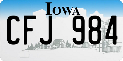 IA license plate CFJ984