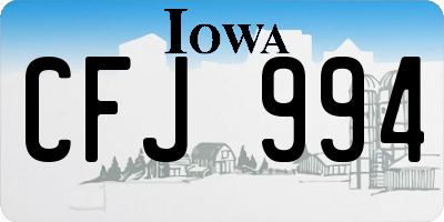 IA license plate CFJ994